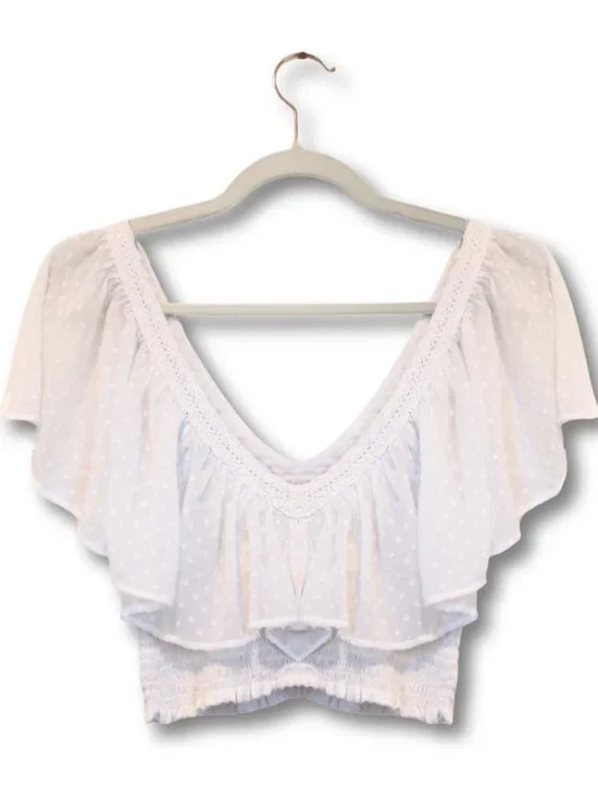 Forever 21 ruffle crop top - Picture 2 of 3